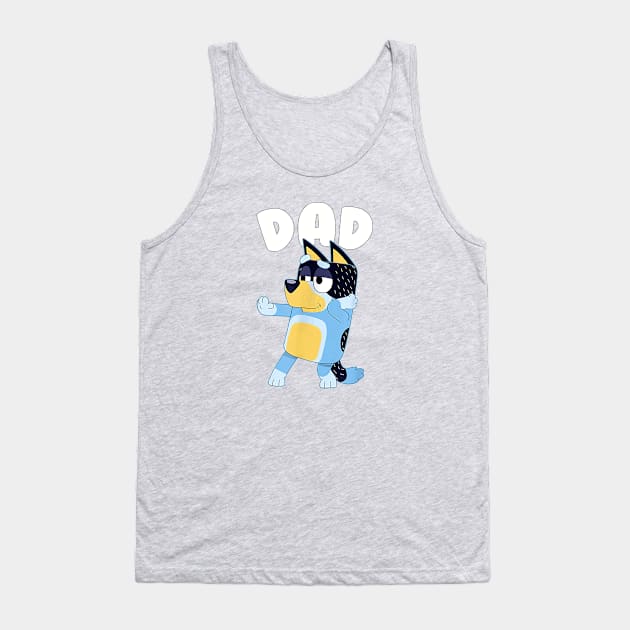 Blueys Dad, Blueys Dog Cartoon Tank Top by Justine Nolanz